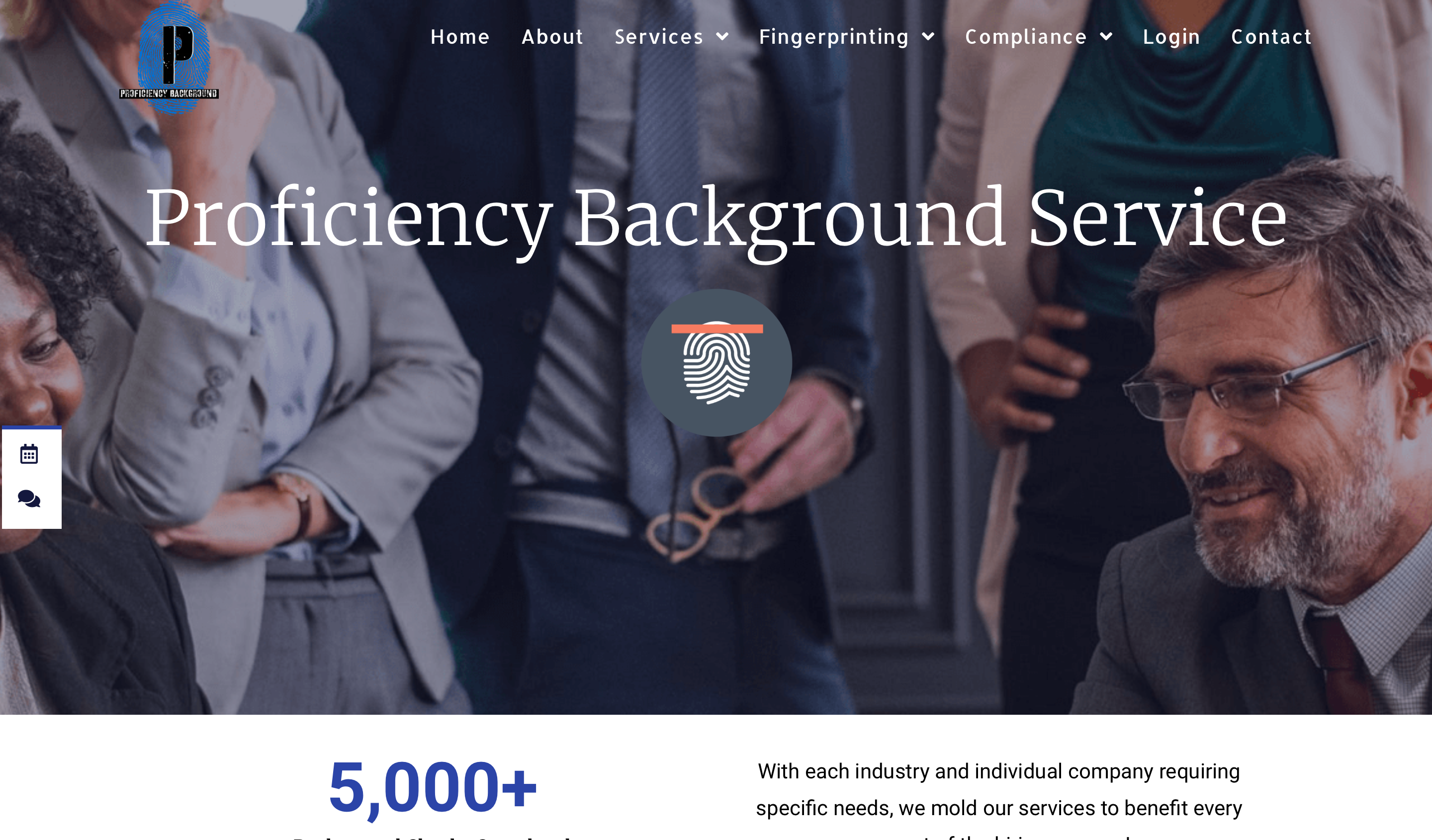 Proficiency Background Service Website